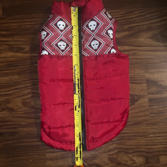 ☀Top paw dog red jacket sz M - Picture 6 of 7
